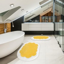 2Pcs Bathroom Rugs and Mats Sets Soft Shaggy Mats for Shower Floor Machi... - £27.60 GBP
