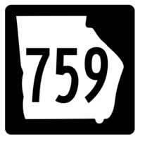 Georgia State Route 759 Sticker R4078 Highway Sign Road Sign Decal - $1.45+