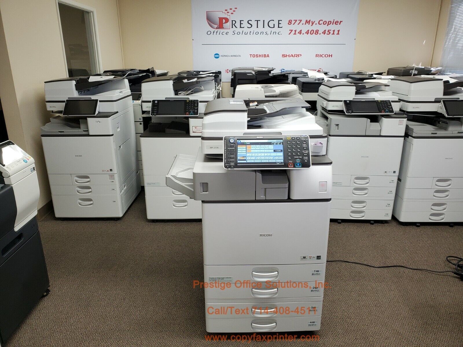 Ricoh MP 2554 Black/White Copier Printer Scanner Meter only 26k SEE VIDE... - $2,199.00