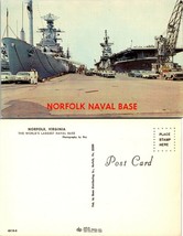 Virginia(VA) Norfolk World&#39;s Largest Naval Base U.S. Military Navy VTG Postcard - £7.49 GBP