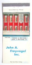 John A. Freyvogel Funeral Home - Pittsburgh, Pennsylvania 30FS Matchbook Cover - $1.75