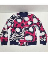 Kenzo Kids Girls Size 12A Blue Pink White Reversible Sweatshirt Snap But... - $903.13 MXN