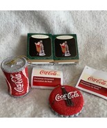 Lot of 4 Coca Cola Coke Christmas Ornaments Hallmark Keepsake Soda Pop S... - $31.74 CAD