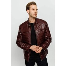 The Wilkerson Burgundy Leather Men Jacket image 4