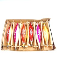 Vtg Mercury Blown Glass Icicle Teardrop Multicolor Glitter Christmas Orn... - $960.57 MXN
