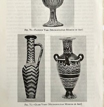 1942 Egypt Decorative Glass Vases Historical Print Antique Ephemera 8x5  - $19.99
