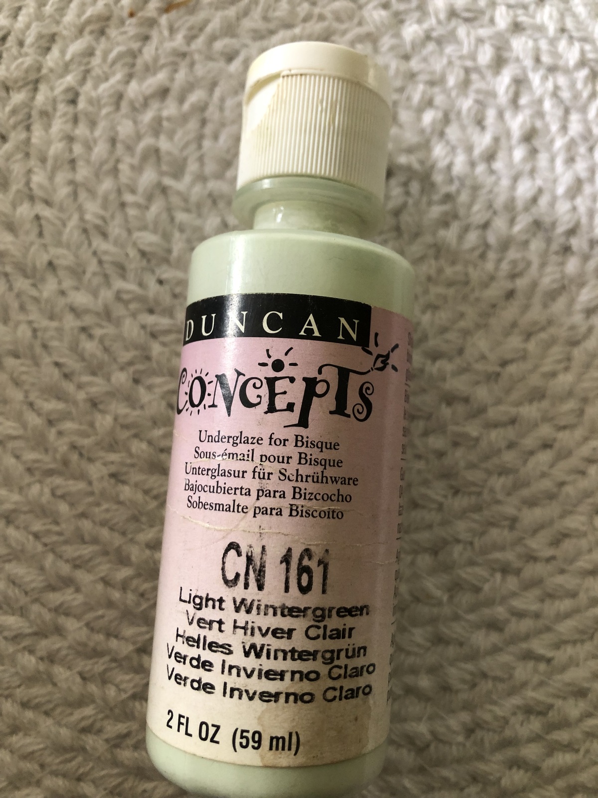 Duncan CN 161 Light Wintergreen Ceramic Glaze Concepts 2oz - $3.00