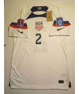 Sergino Dest #2 USA USMNT 2022 World Cup Match Slim Fit White Home Socce... - $80.00