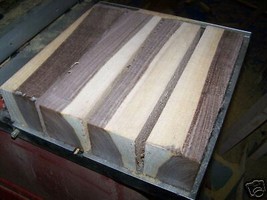 Four (4) Marbled Black Walnut Turning Lathe Blocks Wood Lumber 3 X 3 X 12&quot; - $49.45