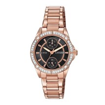 Citizen Eco-Drive FD3003-58E Drive Crystal Accent Rose Gold Tone Ladies Watch - £111.19 GBP