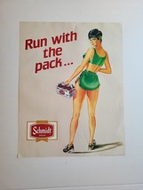 1984 Schmidt Beer Poster Run with the Pack... G. Heileman La Crosse Wisc... - £27.58 GBP