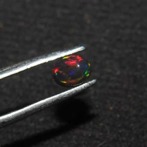 Multi Fire Black Ethiopian Opal 03.25Cts. Natural Oval Cabochon Loose Gemstone - £62.63 GBP