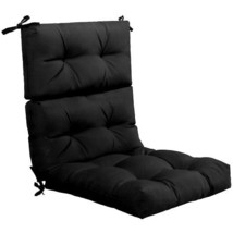 22 x 44 Inch Tufted Outdoor Patio Chair Seating Pad-Black - Color: Black - $2,402.39 MXN