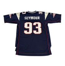 Reebok New England Patriots Richard Seymour #93 Blue NFL Jersey Men&#39;s Large - $911.34 MXN
