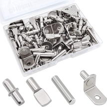 104Pcs Shelf Pins Kit,4 Styles Nickel Plated Shelf Support Pegs,Bookshel... - $10.12