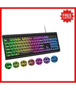 Large Print Backlit USB Keyboard with Rainbow LED for Enhanced Visibility - $935.95 MXN