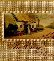 Birthday Greeting Postcard 1900s Victorian Embossed Farmhouse PCBG3D - $369.97 MXN