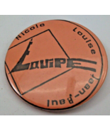 Equipe French Francais Pinback Nicole Louise Jean-Paul 2.25&quot; Vintage Pin... - £2.35 GBP