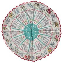 Vintage 50s Novelty Hankie Handkerchief Zodiac Signs Astrology Cotton Ro... - $558.58 MXN