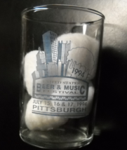 United States Beer &amp; Music Festival 1994 Pittsburgh Beer Tasting Clear G... - £6.28 GBP