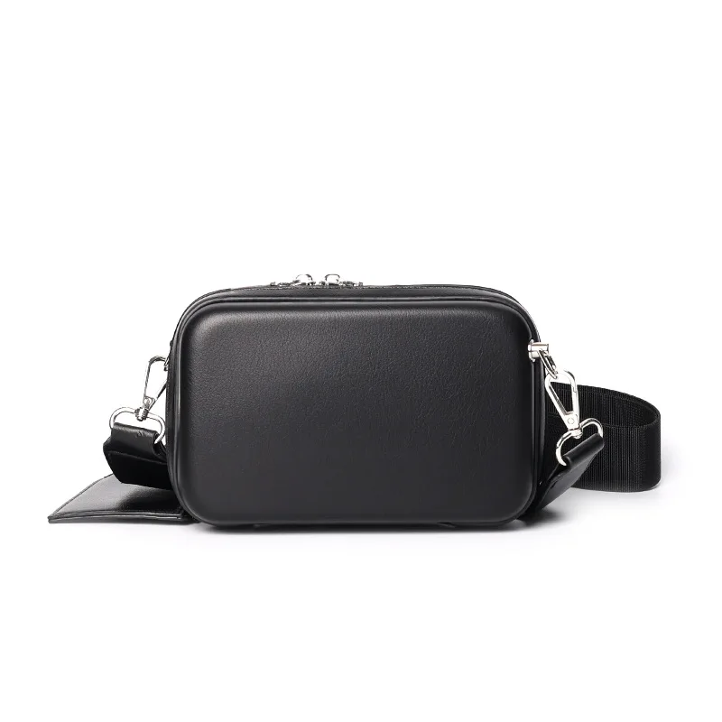 Small Square Bag Men&#39;s Shoulder Purse Messenger Leather Explosive Style ... - $71.76