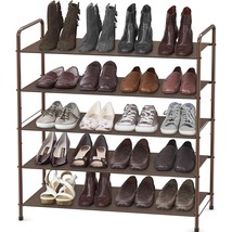 5-Tier Shoe Rack Storage Organizer, Bronze - $47.99
