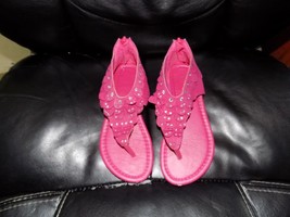 Hot Tomato Pink Sandals Size 2 Girl&#39;s EUC - £13.17 GBP