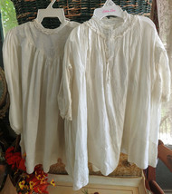 Pair of Victorian/Edwardian Baby Gowns Long Sleeved - £19.67 GBP