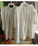 Pair of Victorian/Edwardian Baby Gowns Long Sleeved - £19.81 GBP