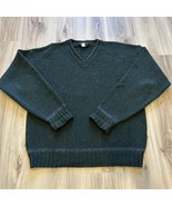 NORTH BAY OUTFITTERS Vintage Green V-Neck Sweater 85% Wool 15% Nylon Size L - €18,76 EUR