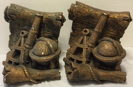 VTG Statuary Bookends Hispaniola History Teacher Nautical Navigation Office - $79.19