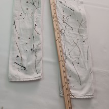 True Religion MOZJ60ESB Women's 27 White Cotton Skinny Jeans With Paint Design image 6