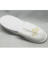 Dream Resorts And Spa Slippers White Gold Trim One Size Fits All Shoes - £10.93 GBP