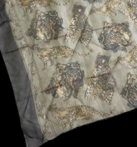 Vintage Leopard Scarf Jungle Animal Cat Sheer Chiffon 18&quot; x 18&quot; 1980s Wo... - €29,46 EUR