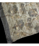 Vintage Leopard Scarf Jungle Animal Cat Sheer Chiffon 18&quot; x 18&quot; 1980s Wo... - $33.67