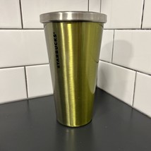 Starbucks 2014 Green Dot Gradient Silver Green Stainless Steel Tumbler 16oz EUC - £9.43 GBP