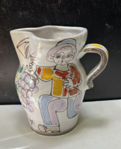Giovanni Desimone Italy Hand-Painted 7.5” Sangria Wine Pitcher W Recipe Pottery - £59.16 GBP