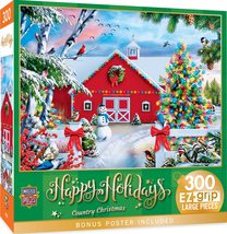 MasterPieces 300 Piece EZ Grip Christmas Jigsaw Puzzle - Holiday Harmony - 18&quot;x2 - £13.03 GBP