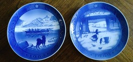 2 Vtg 1968 &amp; 1969 Royal Copenhagen Christmas Plates The Last Umiak &amp; In Ther Old - $11.40