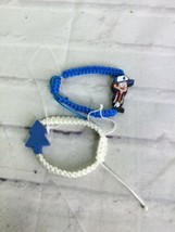 Disney Gravity Falls Dipper Pines Rope Braided Adjustable 2 Piece Bracelet NEW - £10.89 GBP