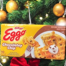 Kellogg&#39;s Eggo Chocolate Chip Waffle Tree Ornament Breakfast Kitchen Decor - £9.76 GBP