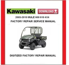 KAWASAKI MULE 600 / 610 4X4 2005-2010 Factory Service Repair Manual - £15.77 GBP