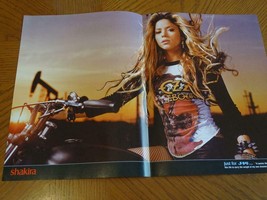 Shakira teen magazine poster clipping motorcycle J-14 sun set pop singer - $4.00
