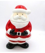 Santa Shaped Ceramic Cookie Jar With Detachable Head Lid 12&quot; - $221.94 MXN