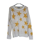 Marled Reunited Clothing Sweater Star Yellow Cream Womens Large Warm Comfy - £21.10 GBP