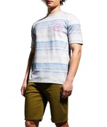 Scotch &amp; Soda mens blue cotton short sleeve crew neck mélange jersey tee... - $52.11