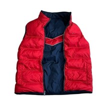 Tommy Hilfiger Reversible Red &amp; Blue Puffer Vest MEDIUM Jacket Sleeveles... - $49.45
