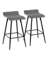 LumiSource Ale Counter Stools - Black Steel &amp; Grey - $265.22 CAD