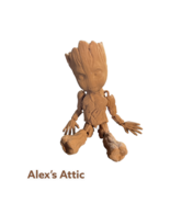3d printed articulated baby groot, figit toy , so cute - £17.02 GBP