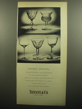 1960 Tiffany &amp; Co. Crystal Cocktail Glasses Advertisement - $14.99